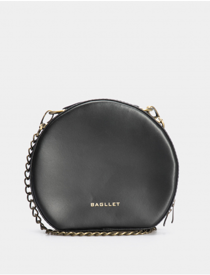 Картинка Жіноча чорна шкіряна сумка