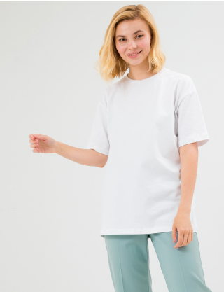 Картинка Жіноча біла базова футболка