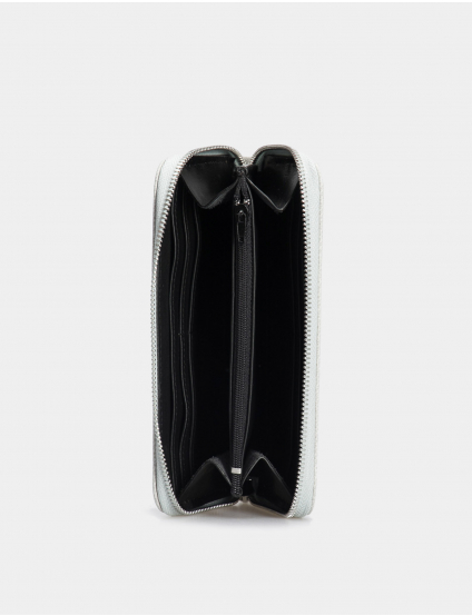 Картинка Жіночий світло-сірий шкіряний гаманець