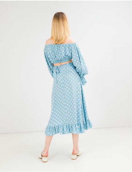 Картинка Блакитний костюм в горошок