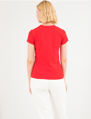 Картинка Жіноча червона базова футболка