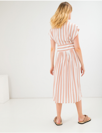 Картинка Бежева сукня в смужку