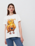 Картинка Жіноча біла футболка з принтом