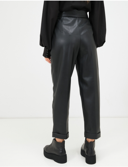 Image Жіночі чорні штани з екошкіри