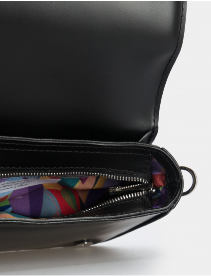 Картинка Жіноча чорна шкіряна сумка