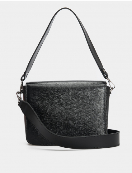 Картинка Жіноча чорна шкіряна сумка