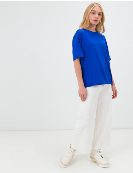 Картинка Жіноча синя футболка