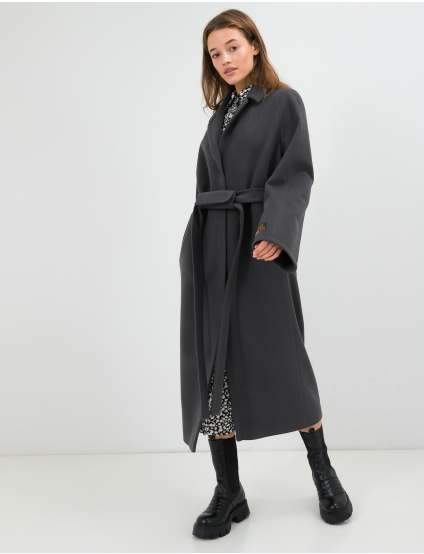 Картинка Жіноче сіре пальто на запах