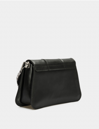 Image Жіноча чорна шкіряна сумка
