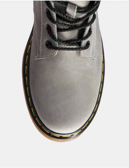 Картинка Жіночі сірі шкіряні черевики