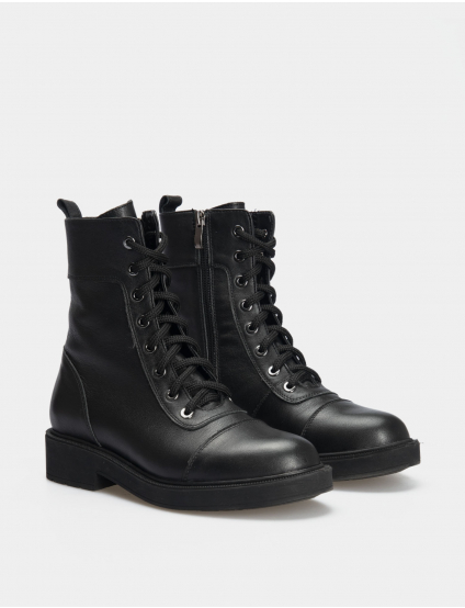 Картинка Жіночі чорні шкіряні черевики