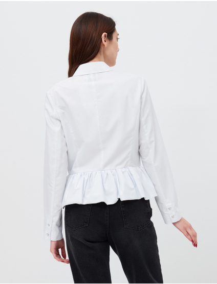 Картинка Біла блуза з баскою
