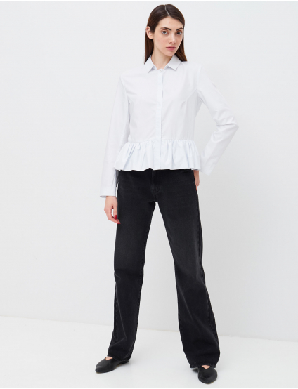 Картинка Біла блуза з баскою