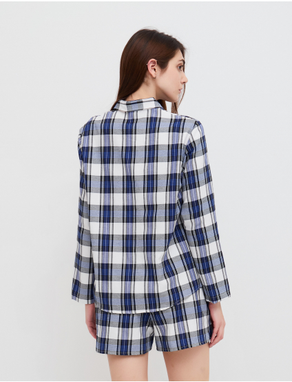 Картинка Жіноча червона піжама в клітинку