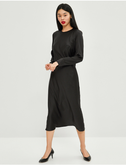 Image Чорна сукня з додаванням шовку