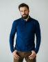 Картинка Темно-синє поло з довгим рукавом