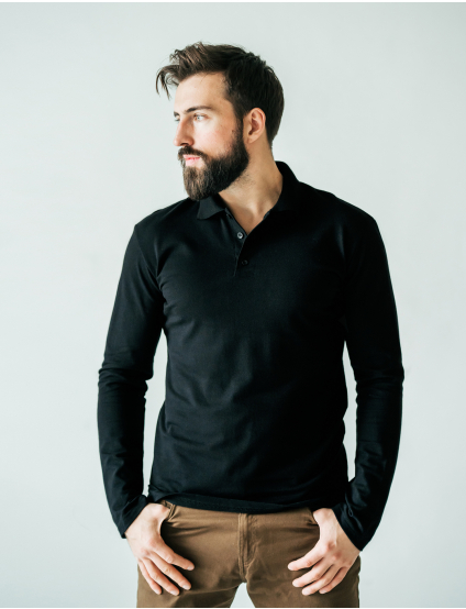 Картинка Чоловіче поло з довгим рукавом