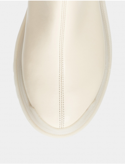 Картинка Жіночі білі шкіряні черевики