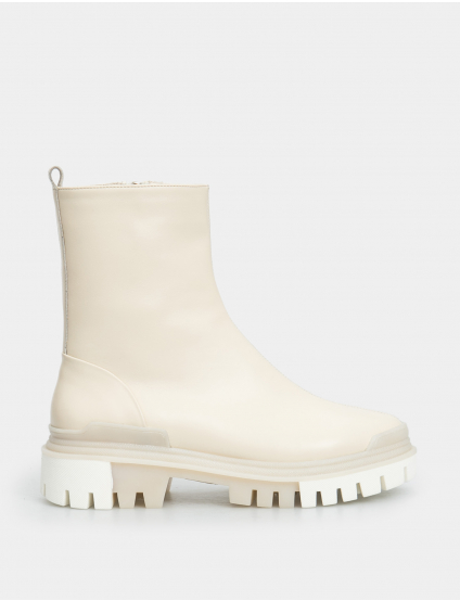 Картинка Жіночі білі шкіряні черевики