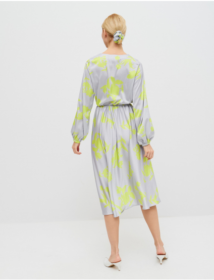 Картинка Сіра сукня з візерунком