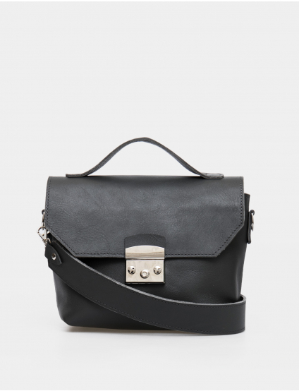 Image Жіноча сіра шкіряна сумка