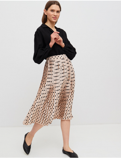 Картинка Бежева спідниця в горошок