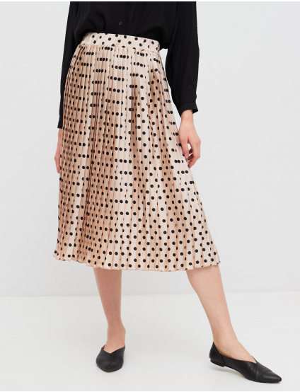 Картинка Бежева спідниця в горошок