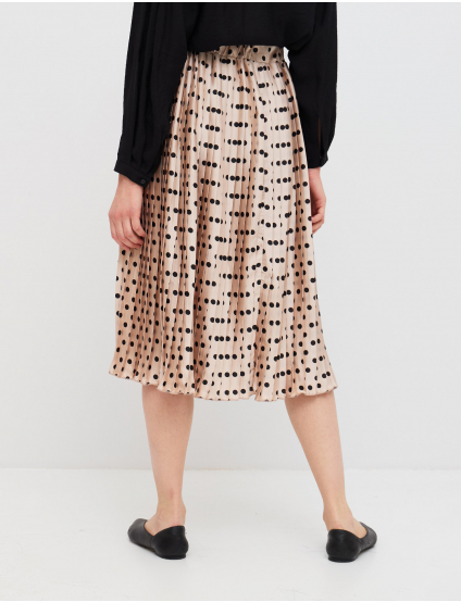 Картинка Бежева спідниця в горошок