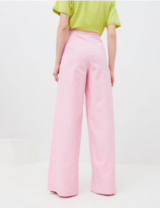 Картинка Жіночі рожеві брюки в смужку