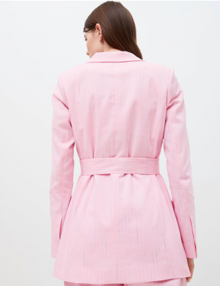 Image Жіночий рожевий піджак з поясом