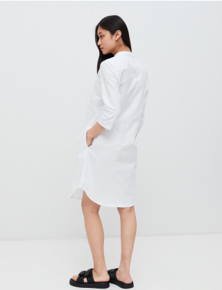 Картинка Сукня-сорочка міді біла