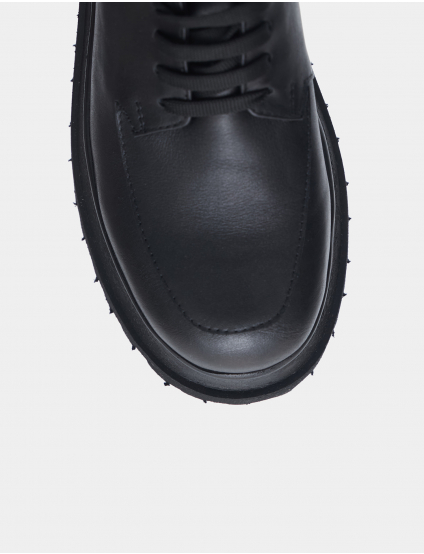 Картинка Жіночі чорні шкіряні туфлі