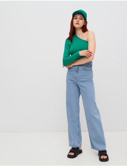 Картинка Зелений топ на одне плече