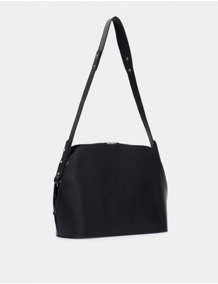 Картинка Чорна шкіряна сумка