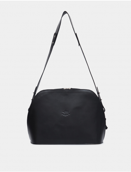 Картинка Чорна шкіряна сумка