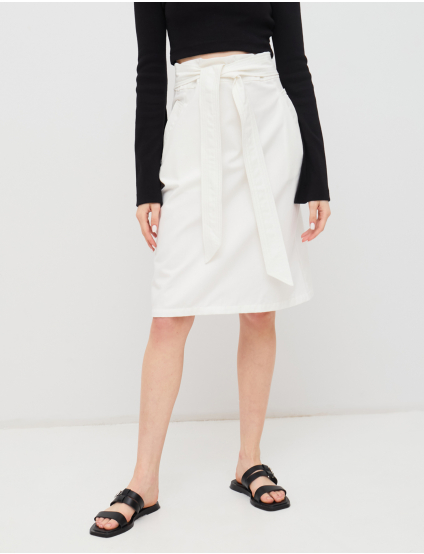 Картинка Бежева спідниця з поясом