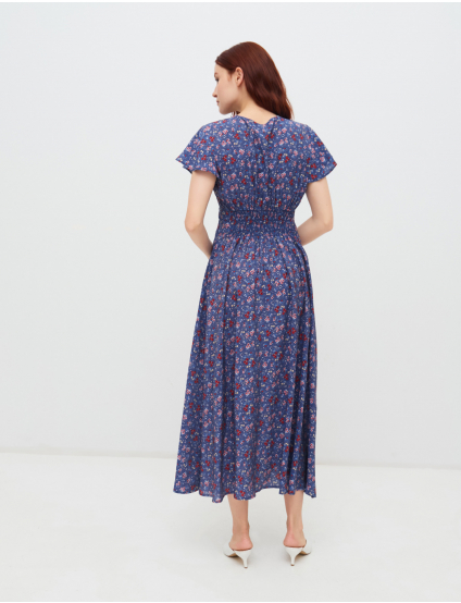 Картинка Синя сукня з візерунком