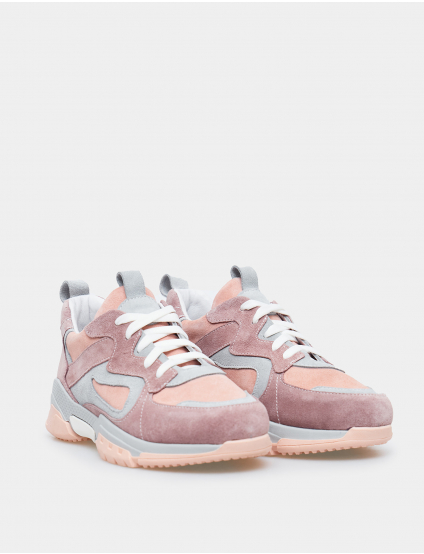 Картинка Жіночі бежеві замшеві кросівки