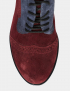 Картинка Жіночі бордові замшеві туфлі