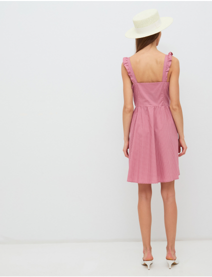 Картинка Рожевий сарафан в горошок