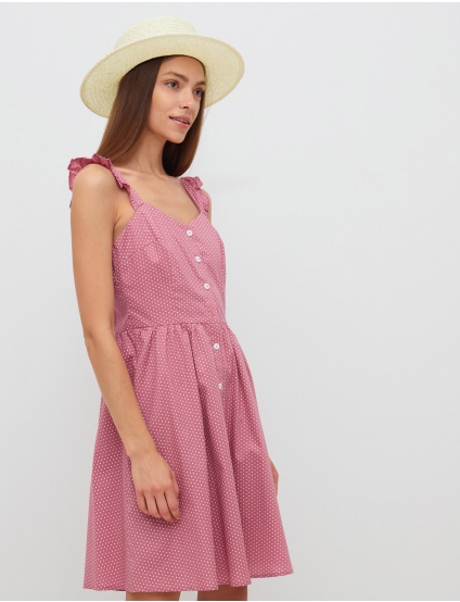 Картинка Рожевий сарафан в горошок