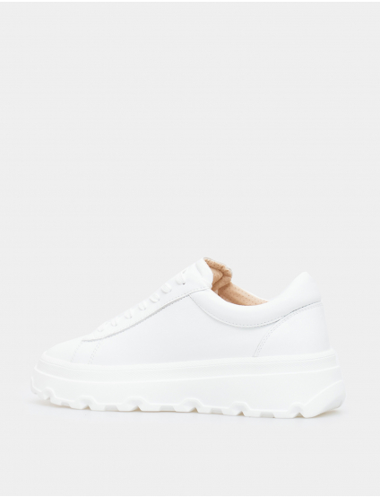 Картинка Жіночі білі шкіряні кросівки