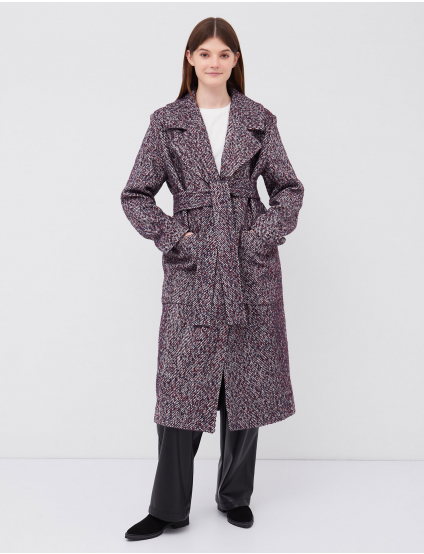 Картинка Жіноче червоно-синє пальто