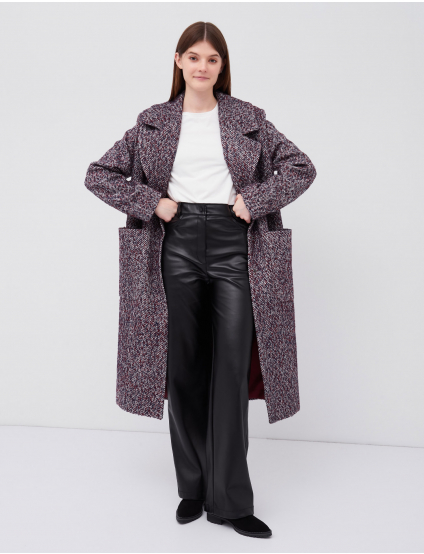 Картинка Жіноче червоно-синє пальто