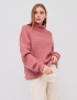 Картинка Жіночий рожевий в'язаний светр