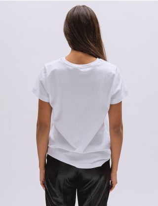 Image Жіноча біла футболка з принтом