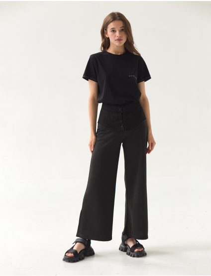 Image Жіночі чорні брюки з баскою