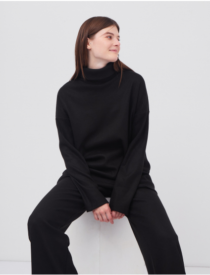 Картинка Жіночий чорний світшот