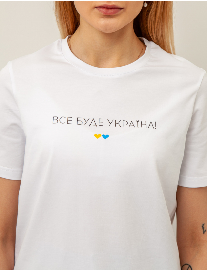 Картинка Біла футболка з принтом