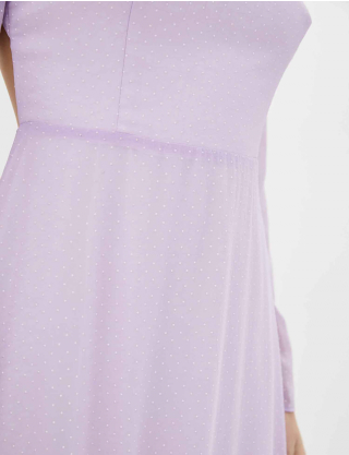 Картинка Сукня максі бузкова з принтом